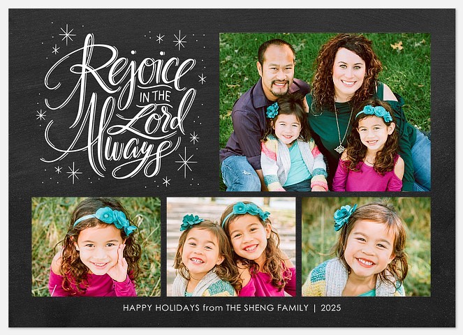 Rejoice Always Holiday Photo Cards