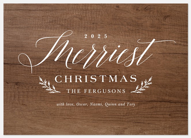 Merriest Woodland Holiday Photo Cards