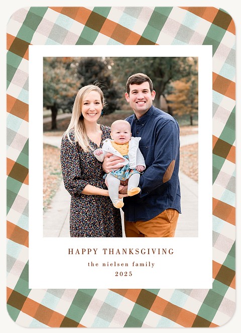 Autumn Plaid Thanksgiving Cards