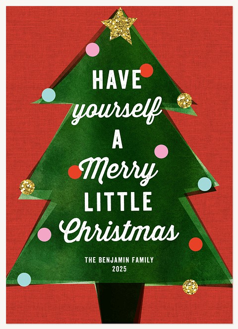 Crafty Tree Personalized Holiday Cards