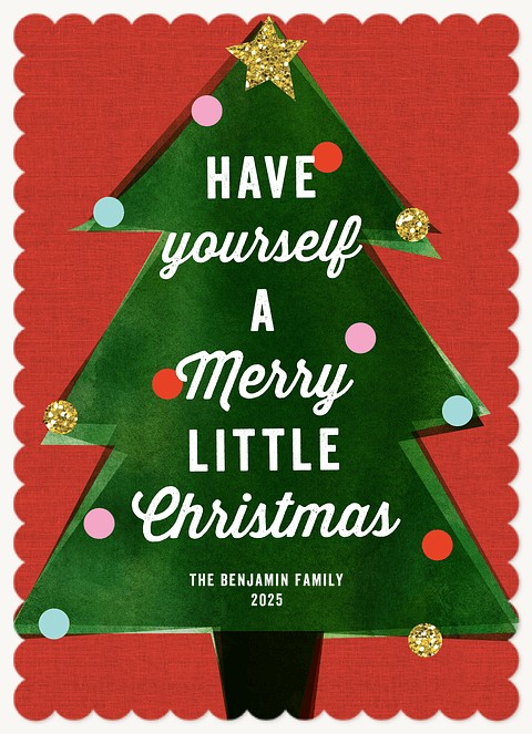 Crafty Tree Personalized Holiday Cards