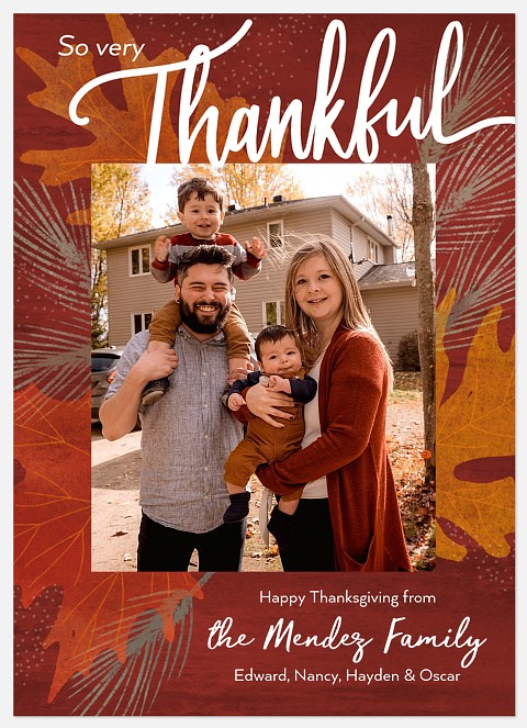 Layered Leaves Thanksgiving Cards