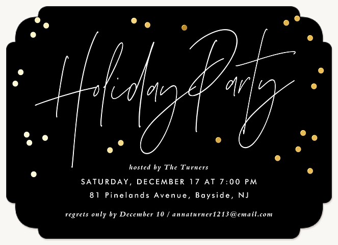 Holiday Confetti Holiday Party Invitations