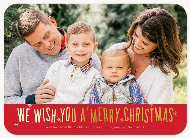 Shining Cheer Personalized Holiday Cards