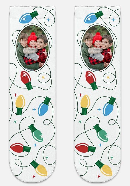 Festive Lights Custom Socks