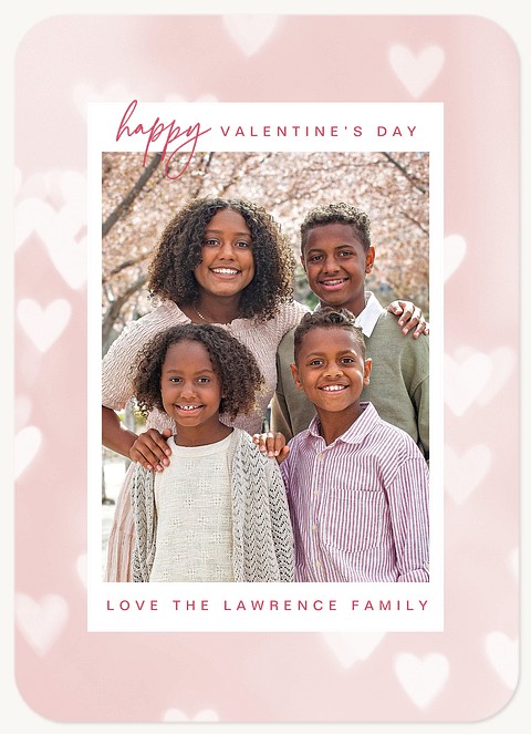 Glowing Hearts Valentines Cards