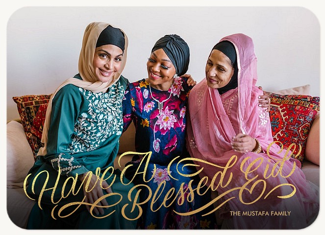 Golden Wishes Eid Cards