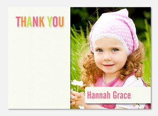 10 X Personalised Thank You Cards • Baby Boy Or Girl • Birthday • Christening