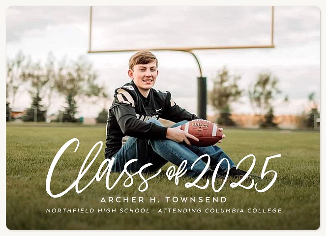 Bold Script Graduation Invitations