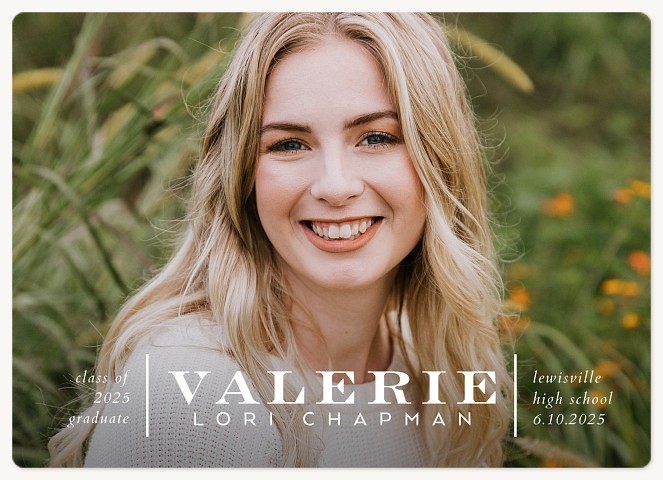 Simple Name Graduation Announcements