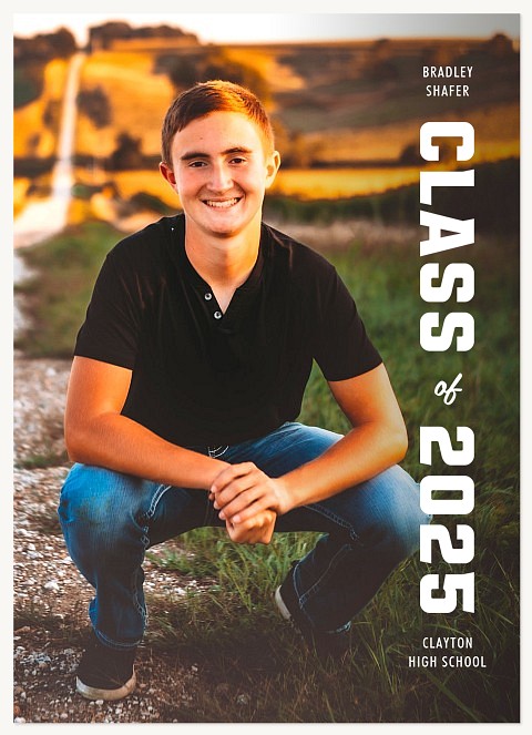 Vertical Varsity Graduation Cards