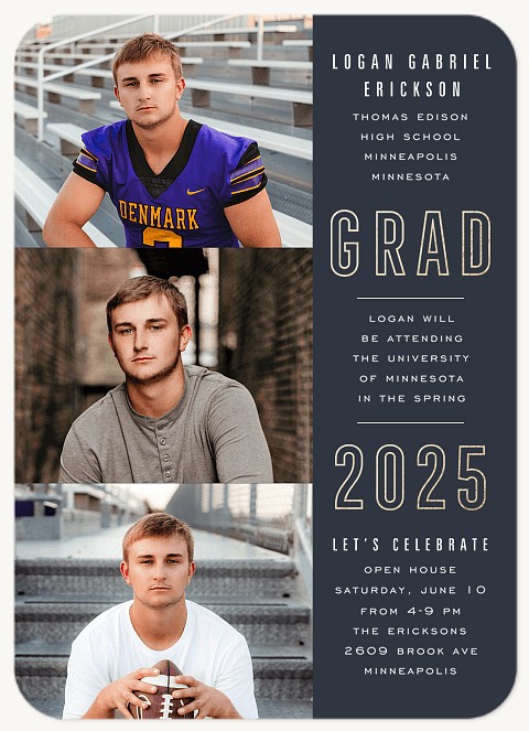 Streamlined Side Graduation Cards