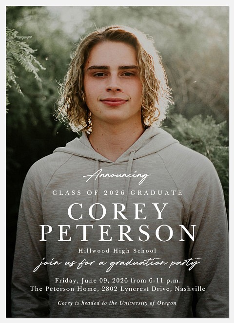 Overlay Invite Graduation Cards
