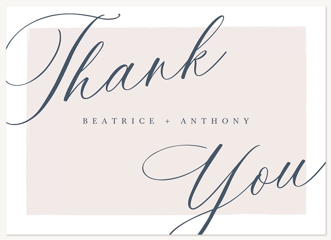 Modern Monogram Thank You Cards 