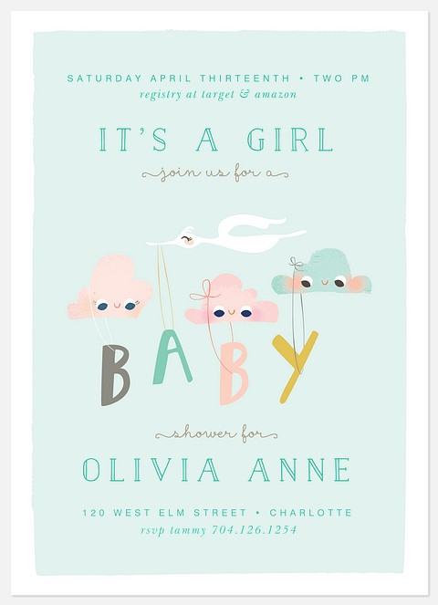 Cloud Nine Baby Shower Invitations