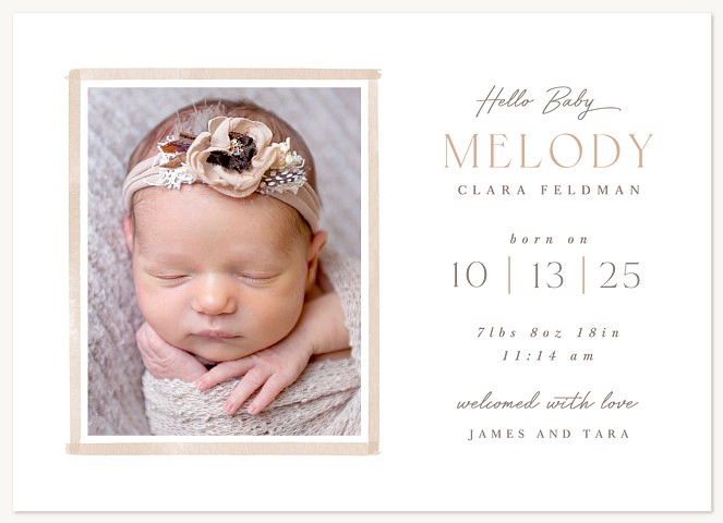 Sweet Frame Baby Announcements