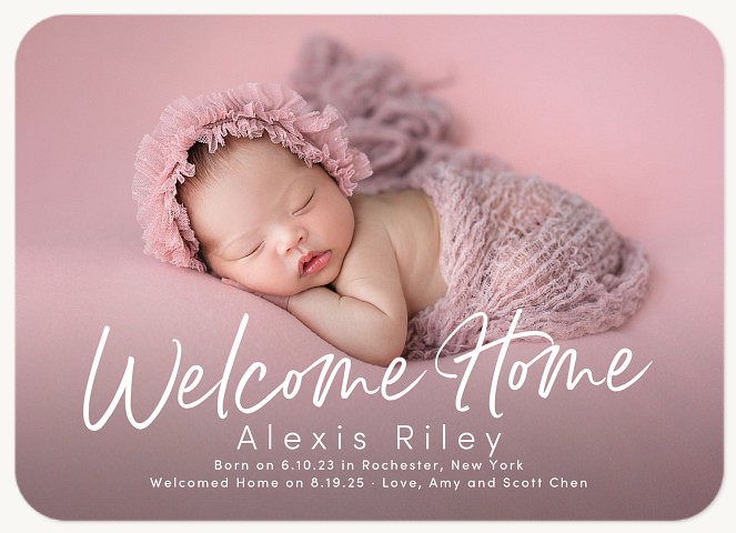 Welcome Home Baby Announcements
