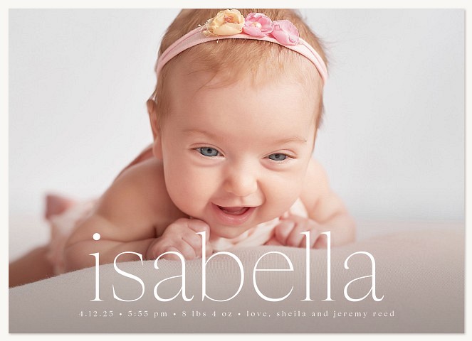 Lowercase Name Baby Announcements