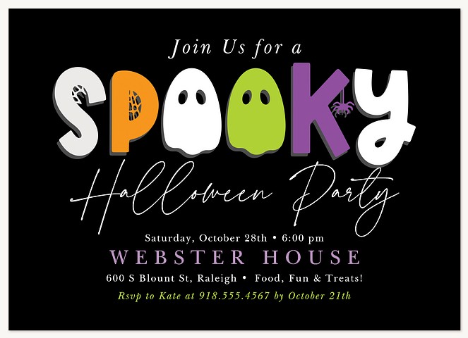 Spooky Party Halloween Party Invitations