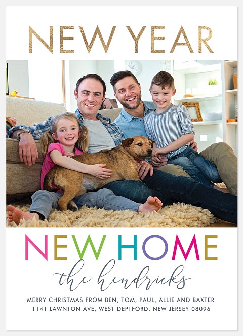 Colorful Home Holiday Photo Cards