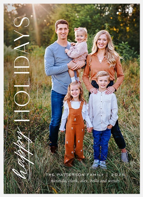 Vertical Styling Holiday Photo Cards