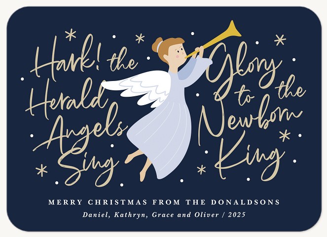 Angel's Song Personalized Holiday Cards