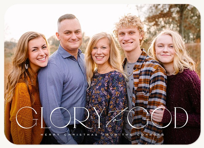 Delicate Glory Personalized Holiday Cards