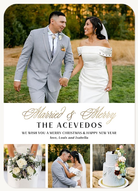 Merrily Married Personalized Holiday Cards