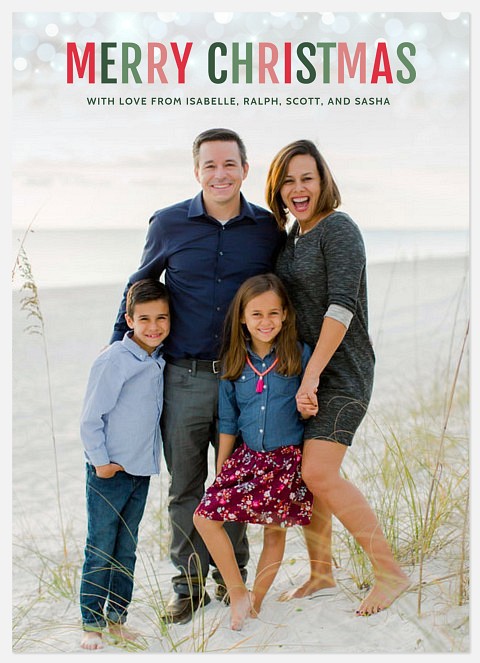 Bokeh Holidays Holiday Photo Cards