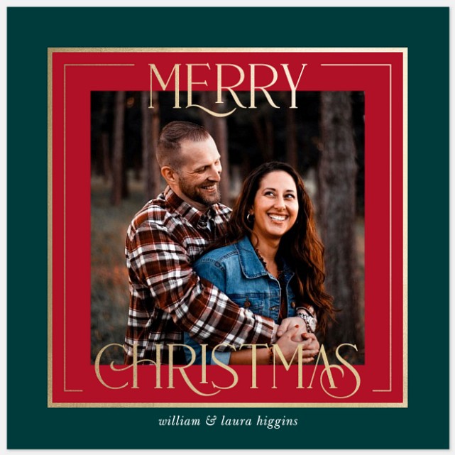 Festive Foil Holiday Photo Cards