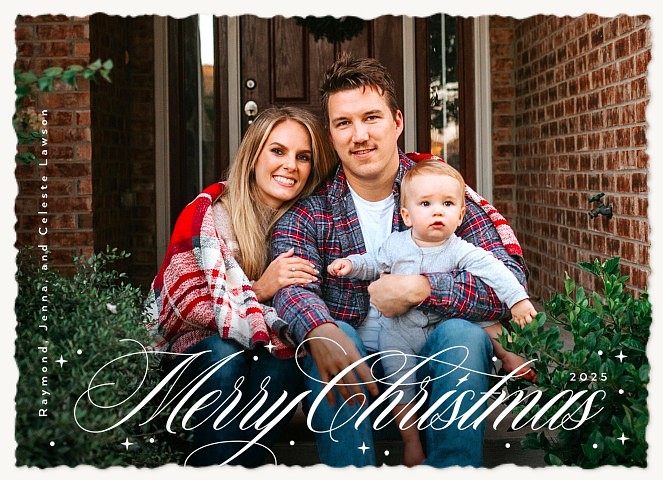 Elegant Wish Personalized Holiday Cards