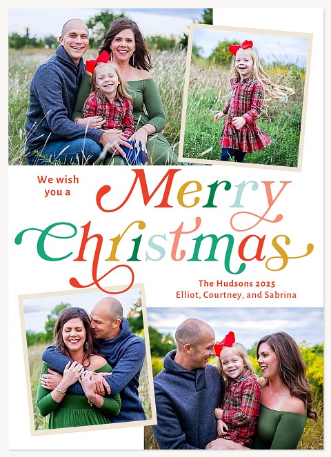 Colorful Snaps Personalized Holiday Cards