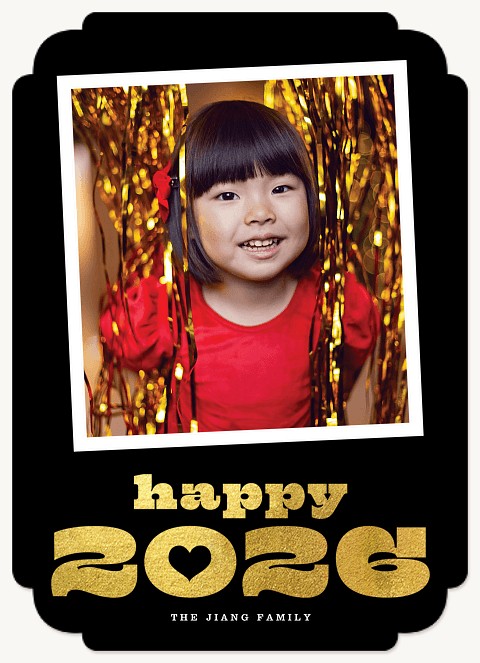 Heartful New Year Personalized Holiday Cards