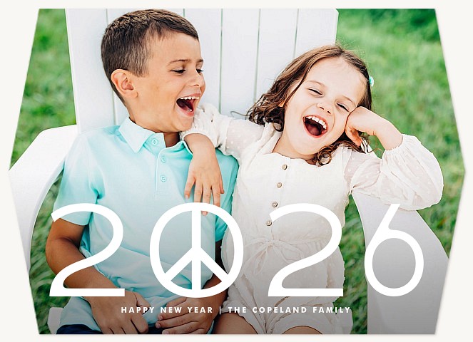 Peaceful Year Personalized Holiday Cards