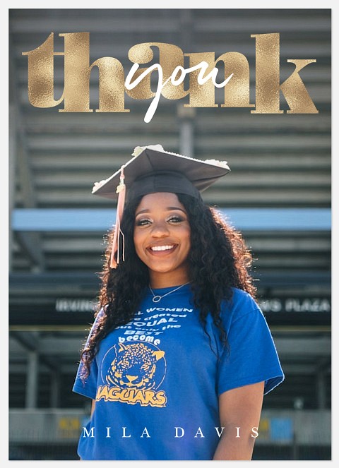 Sparkling Thanks Thank You Cards 