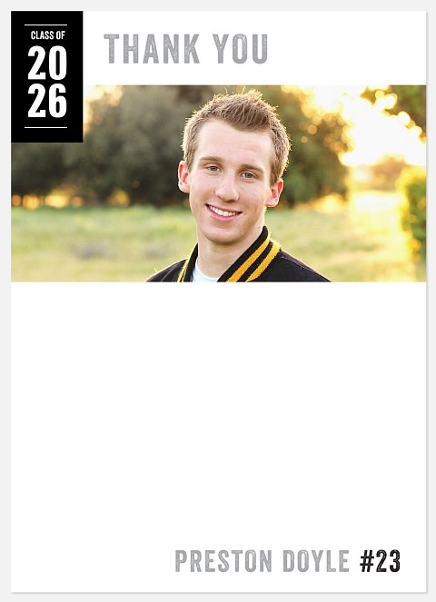 Modern Athlete Thank You Cards 