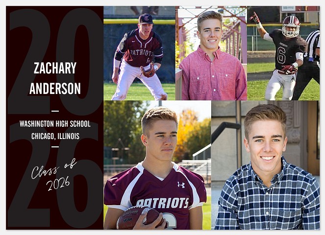 Mahogany Mosaic Graduation Cards