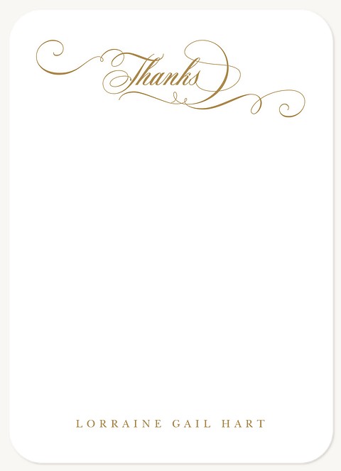 Ornate Script Thank You Cards 