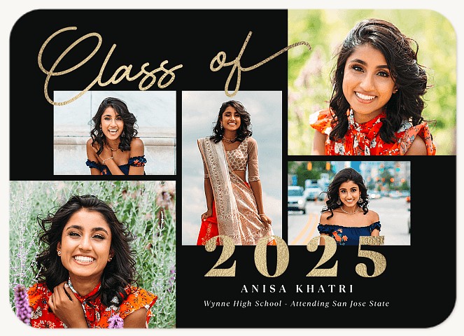 Golden Sentiment Graduation Cards