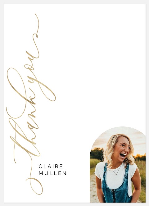 Vertical Elegance Thank You Cards 