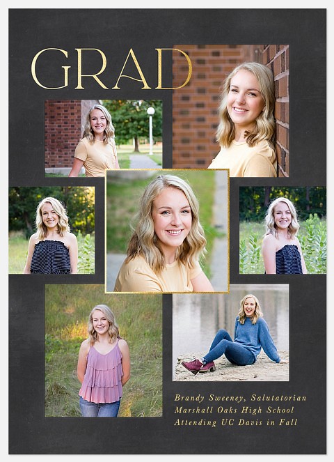 Gold Elegance Graduation Cards