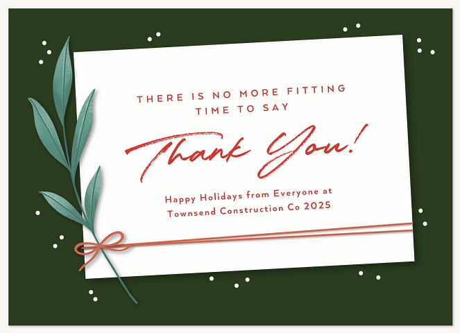 Single Stem Business Holiday Cards