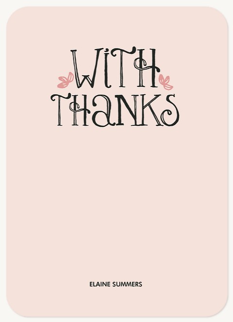 Flourished Thanks Thank You Cards 