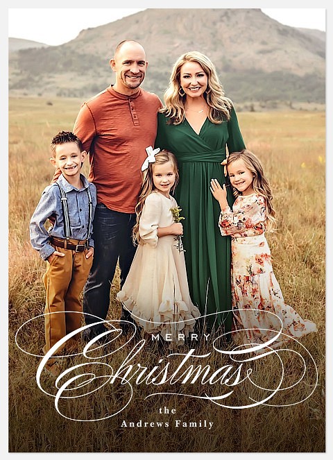 Festive Filigree Holiday Photo Cards