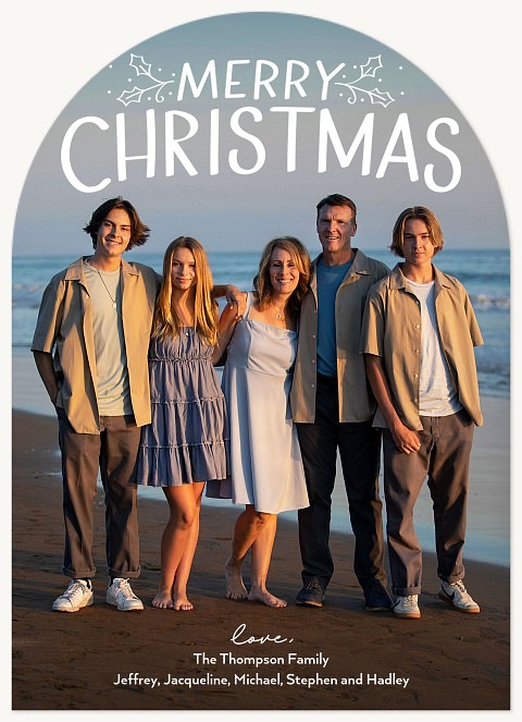 Top Holly Personalized Holiday Cards