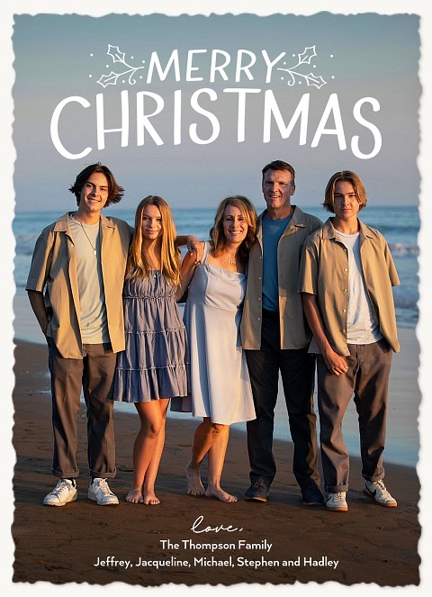 Top Holly Personalized Holiday Cards