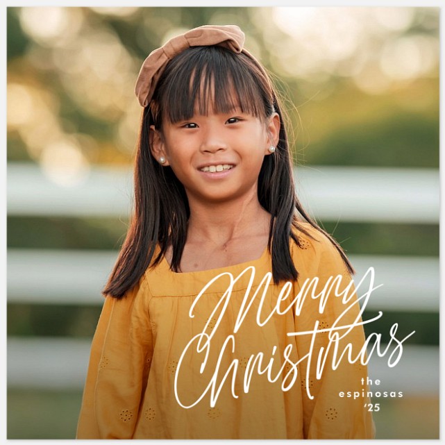 Niche Script Holiday Photo Cards