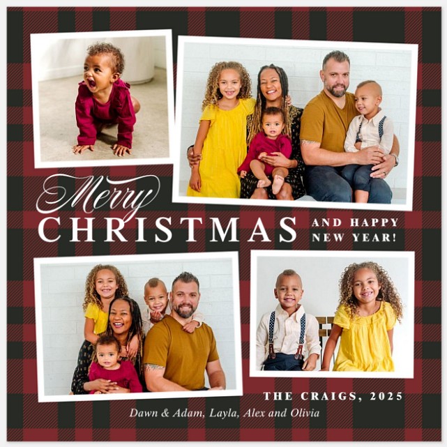 Woodland Plaid Holiday Photo Cards