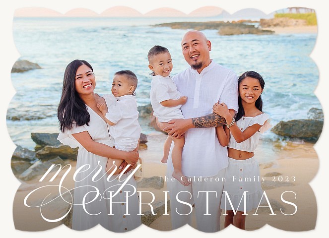 Scripted Merry Personalized Holiday Cards