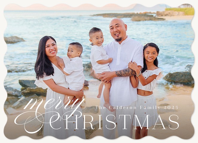 Scripted Merry Personalized Holiday Cards